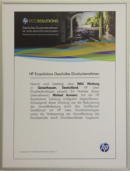 Auszeichnung für Druckereien: HP Latex Drucktechnologien